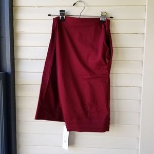 Maurices Plus Pull On Bootcut Pant Red Sz 1 SHORT